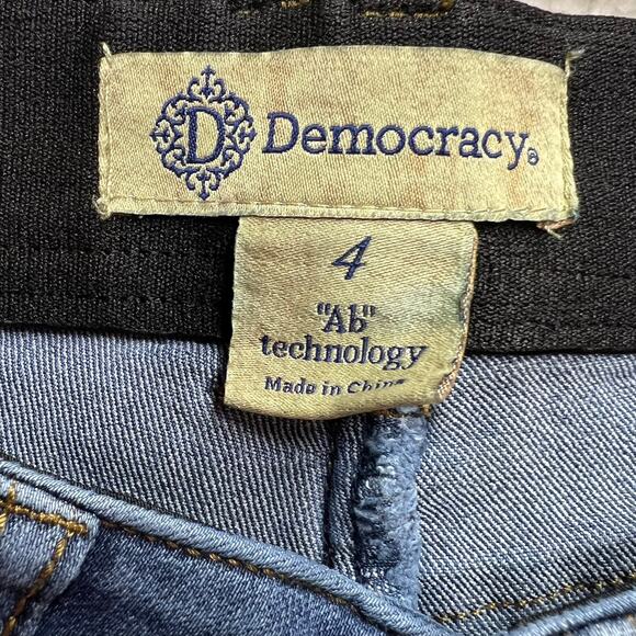 Democracy Ab Technology Jeans Women's Size 4 Dark Wash Blue Denim High Rise - Picture 4 of 8